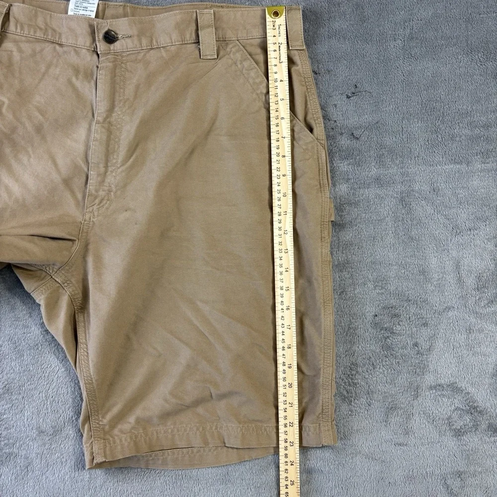 Carhartt Shorts Mens 42 Brown Y2K Canvas Carpenter Cargo Utility Workwear B147‎